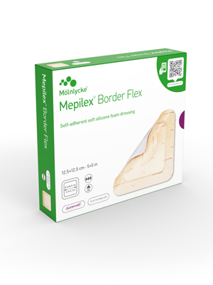 Mepilex Border Flex Self-Adherent Soft Silicone Foam Dressing 12.5 x 12.5cm