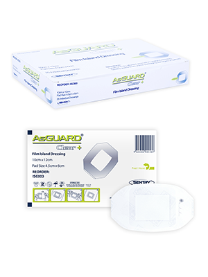 AsGUARD Clear+Film Island Waterproof Sterile Dressing 10 x 12cm