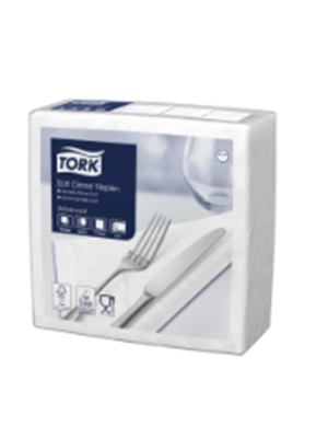 Tork Edge Emboss Dinner Napkins Wh Ct12