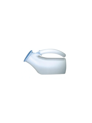 Male Urinal with Blue Cover