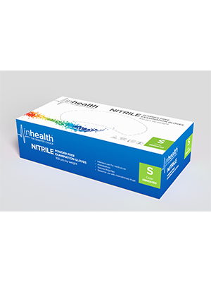 inhealth Nitrile Powder Free Exam Glove - Small