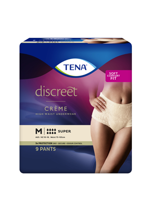 Tena Pants Discr Creme M 9's