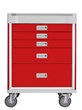 Milano Emergency Cart Red