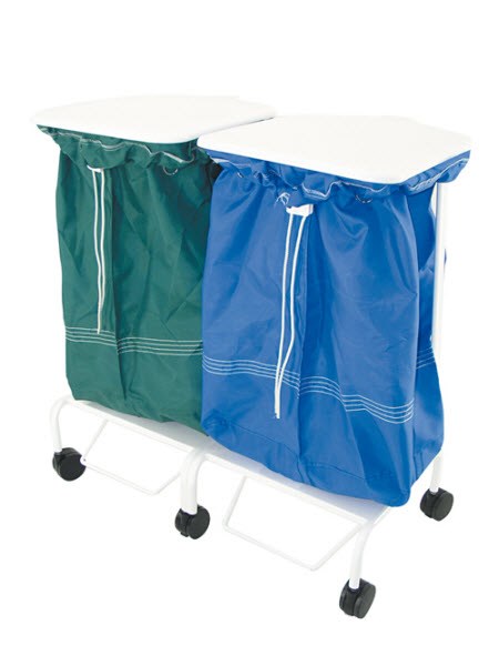 Porto Foot Operated Linen Trolley (double)