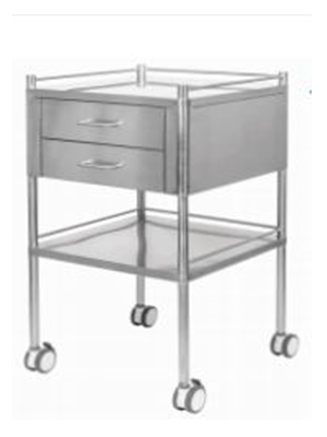 Dressing Trolley - 2 drawers  500mm x 500mm