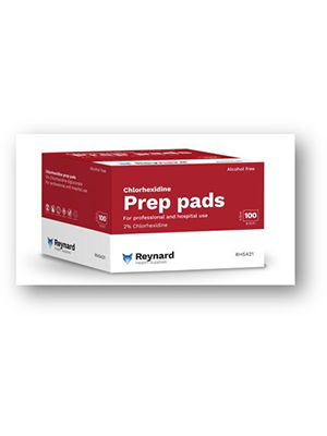 2% Chlorhxidne Prep Pads (4.5cm x 8.5cm)