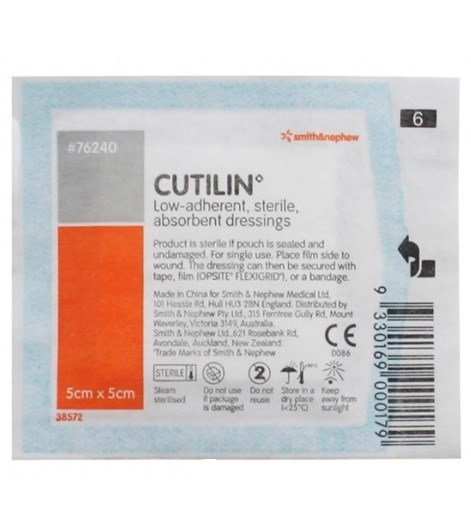 S&N Cutilin Low Adherent Dressings 5x5cm - Pk/100