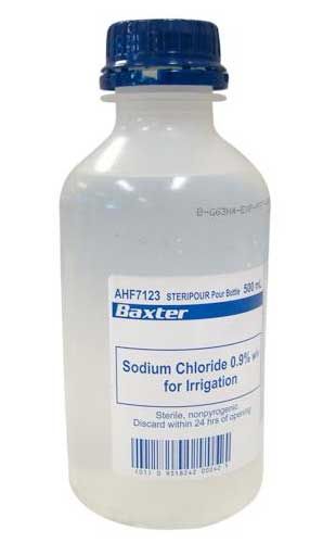 Baxter, Saline Sodium Chloride NaCl 0.9%, Irrigation Bottle 1000ml