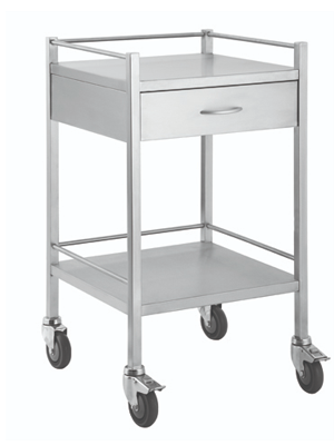 Trolley Stainless Steel 1 Drawer 500x500x900