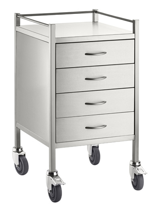 Trolley Stainless Steel 4 Drawer 500x500x900