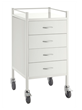 Trolley Powder Coated 4 Drawer 500mmx500mmx967mm