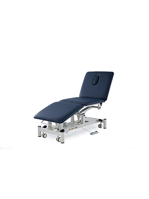 HiLo Elec Couch 3 Seg Navy Blue - Bariatric