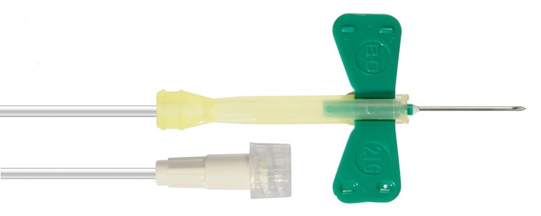 BD Vacutainer Safety-Lok Blood Collection Set 21g x .75, 12'' Tubing without Luer adapter (green)