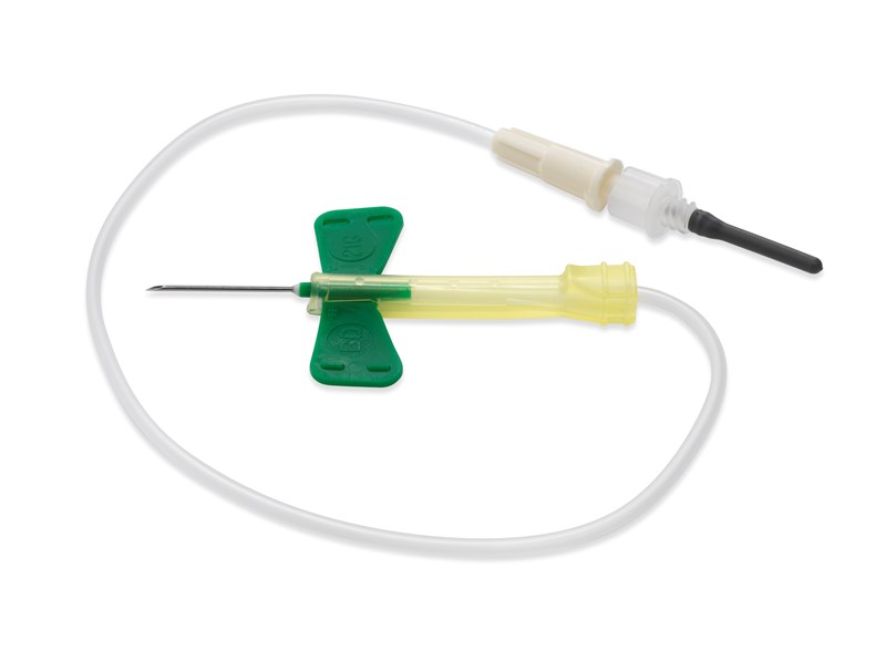 BD Vacutainer Safety-Lok Blood Collection Set 21g x .75'', 12'' Tubing with Luer adapter(green)