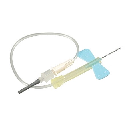 BD Vacutainer Safety-Lok Blood Collection Set 23g x .75'', 12'' Tubing with Luer adapter (light blue)