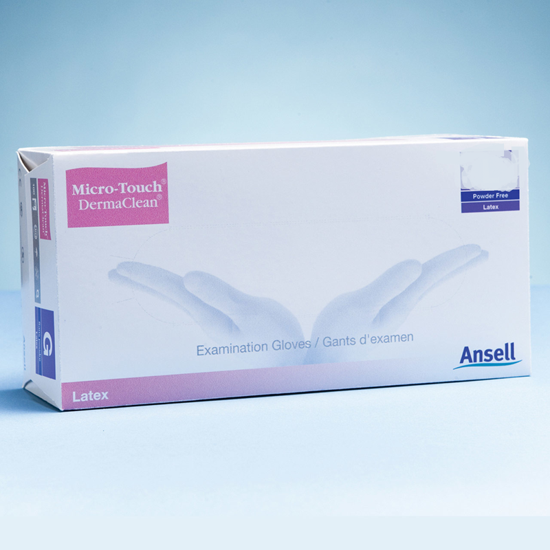 Ansell Micro-Touch DermaClean Powder Free Latex Glove Small
