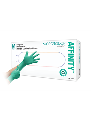 Ansell Micro-Touch Affinity Latex & Powder Free Exam Gloves Small