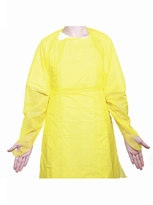 Impervious THUMBS-UP* Gown, Yellow, XL