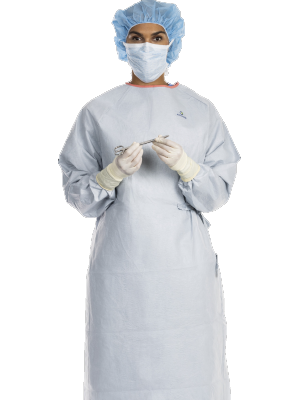 HYH Aero Chrome Crew Breath Surg Gown - Sml