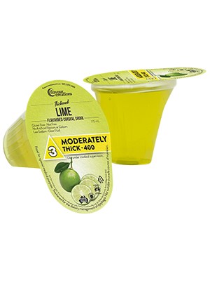 Flavour Creations Lime Flavoured Cordial Thickened Drink 175mL Level 3 Moderately Thick - 24 Pack