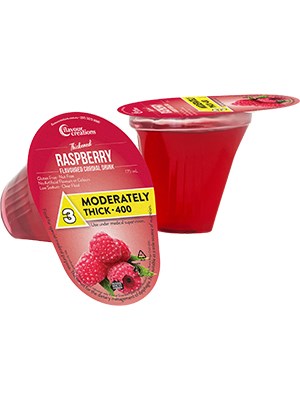 Flavour Creations Raspberry Flavoured Cordial Thickened Drink 175mL Level 3 Moderately Thick - 24 Pack