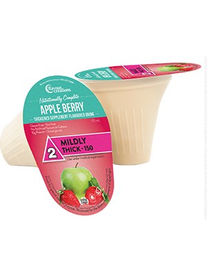 Flavour Creations Apple Berry Flavoured Nutritionally Complete Thickened Drink 175mL Level 2 Mildly Thick - 24 Pack