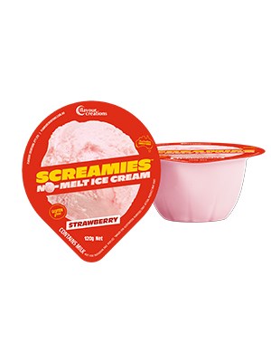 SCREAMIES No-Melt Ice-Scream Strawberry 120g - 12 Pack