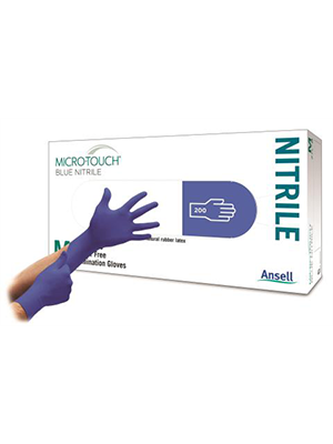 Ansell Micro-Touch Blue Nitrile Large