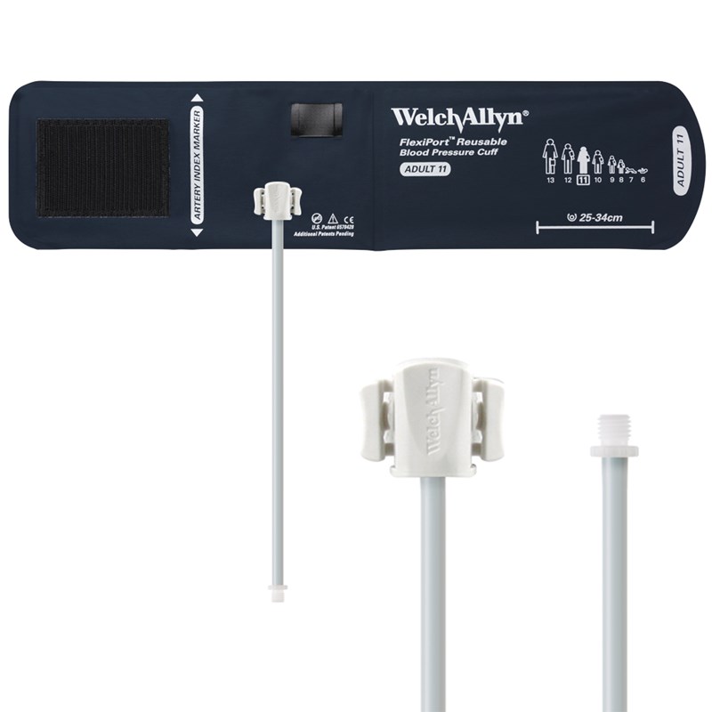 Welch Allyn FlexiPort Reusable Blood Pressure Cuff Adult with 1 tube & screw connector