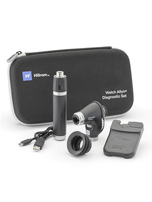 Welch Allyn Diagnostic Set - PanOptic Plus Diagnostic Set, LED, Lithium-Ion Plus USB-C Handle, USB Cable, iExaminer