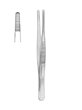 Standard Dressing Forceps, Straight, Stainless Steel, Sterile 13cm