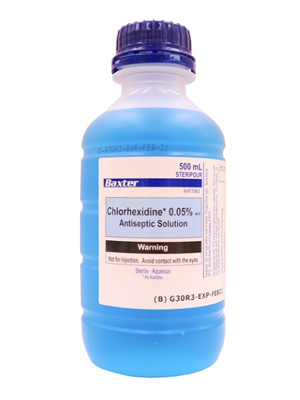 Baxter Chlorhexidine 0.05% Antiseptic Solution 500ml