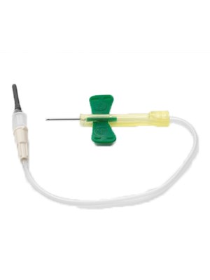 BD Vacutainer Safety-Lok Blood Collection Set 21g x .75, 7'' Tubing with Luer adapter (green)