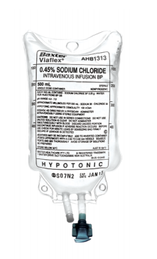 Sodium Chloride 0.45% IV Solution 500ml (Baxter)