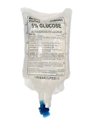 Baxter Glucose 5% IV Solution 500ml (bag)