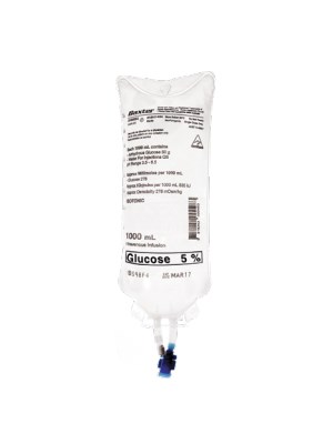 Baxter Glucose 5% IV Solution 1 Litre (bag)