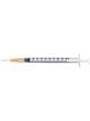 BD Syringe 1ml Luer Slip with Needle 25g x 5/8'' (orange)