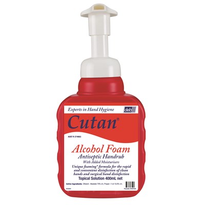 Cutan® Enhanced Alcohol Foam Hand Rub 400mL - Each