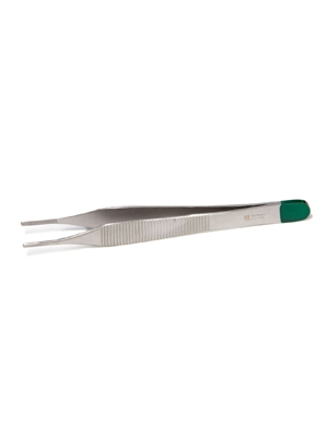 Adson Forceps 12.5cm Plain Non Toothed Green End