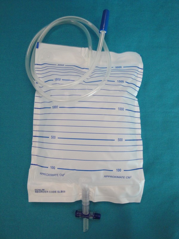 Urine Night Bag 2 Litre with T-Tap & 90cm Tube