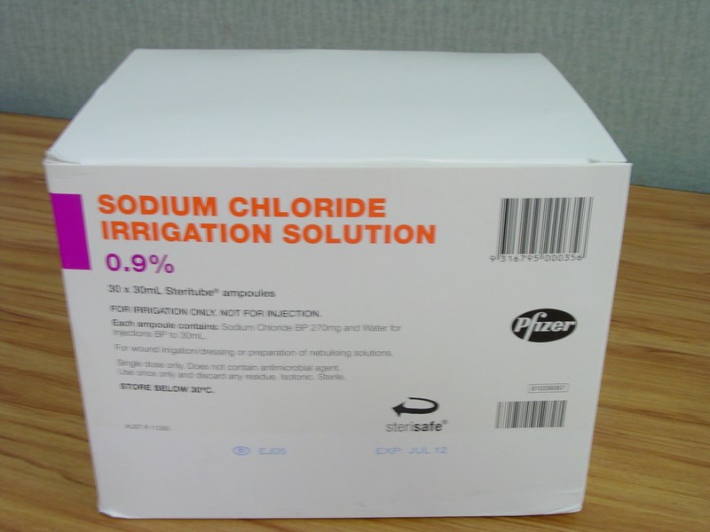 Sodium Chloride 0.9% 30ml Steritube Ampoules (Pfizer)