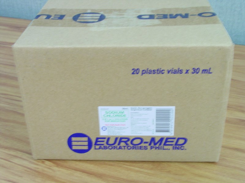 Sodium Chloride 0.9% 30ml Plastic Vials (Euro-Med)
