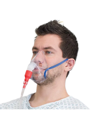 Aerosol Mask with Nose Clip, Oxygen Reducer and 2.1m Oxygen Tubing 