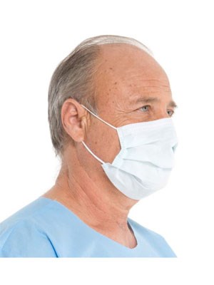 Halyard Procedure Mask with Earloops Blue