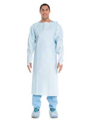 Halyard Imperv Thumbs Up Gown Regular Ylw or Blu  Pk 15 - IN STOCK RELEASED DAILY