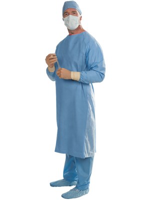 AERO BLUE* Perf Surg Gown, Sterile, Large