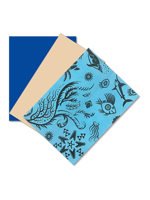 Mactrac Disposable Antimicrobial Curtain Light Blue Sea Pattern 7.5x2m