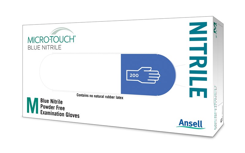 Ansell Micro-Touch Blue Nitrile Medium