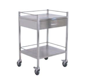 Nordic Instrument/Dressing Trolley 500 L x 700W x 960mm H - 1 Drawer