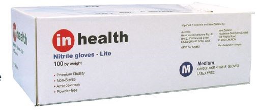 Inhealth Nitrile Lite Exam Xlg